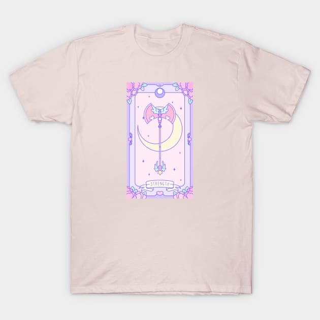 Strength - Pastel Tarot T-Shirt by Cosmic Queers